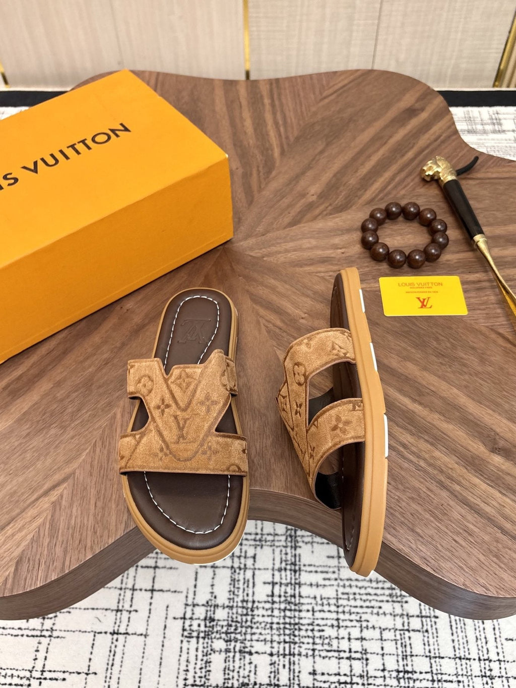 Louis Vuitton Monogram Slide Sandals — side