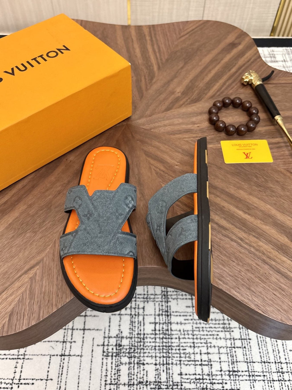 Louis Vuitton Monogram Slide Sandals — side