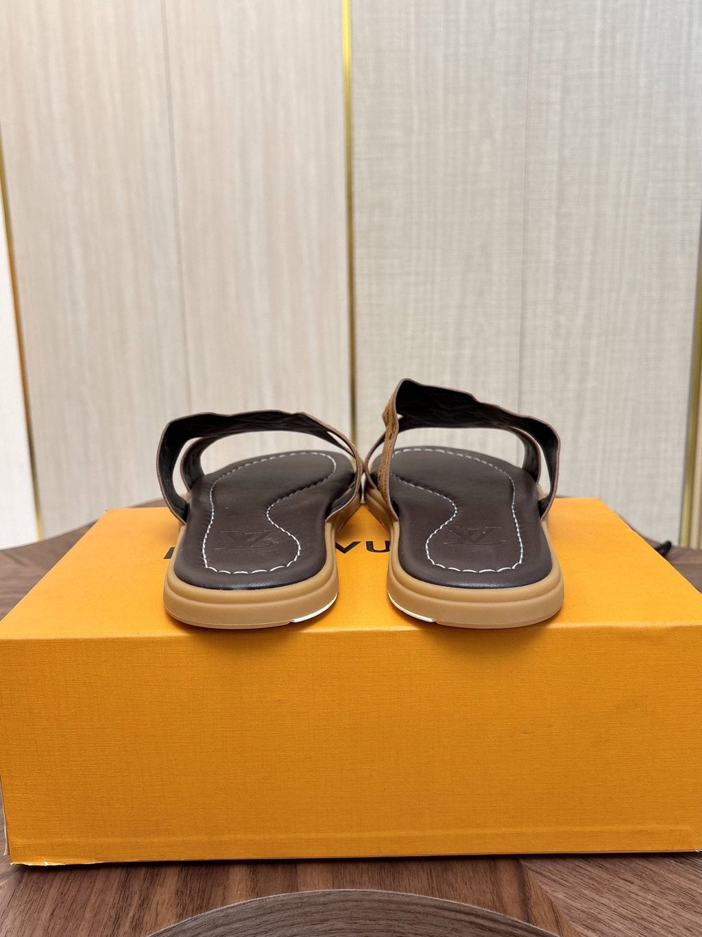 Louis Vuitton Monogram Slide Sandals — back