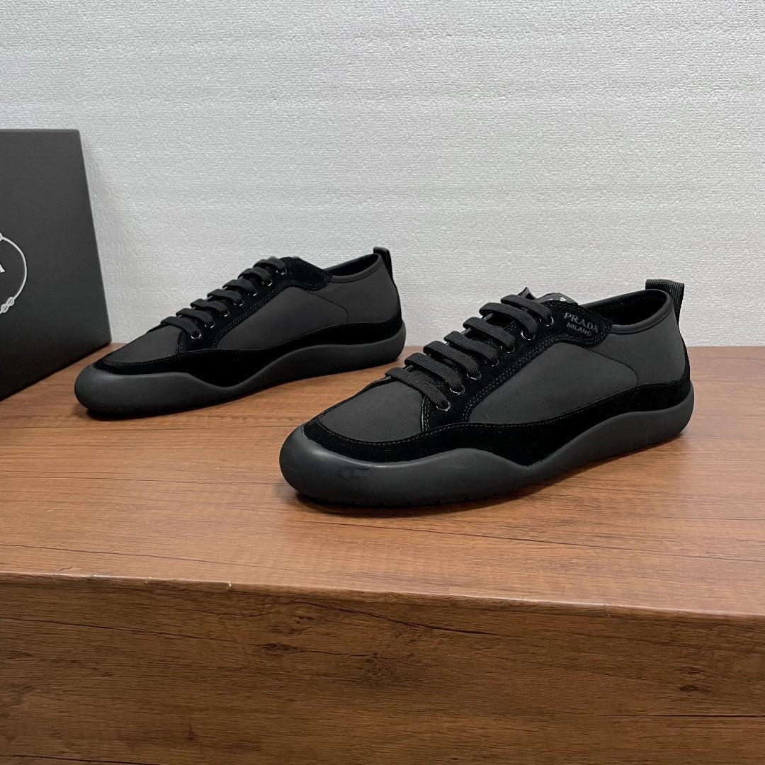Prada Speedrock Nylon and Suede Sneakers — hero