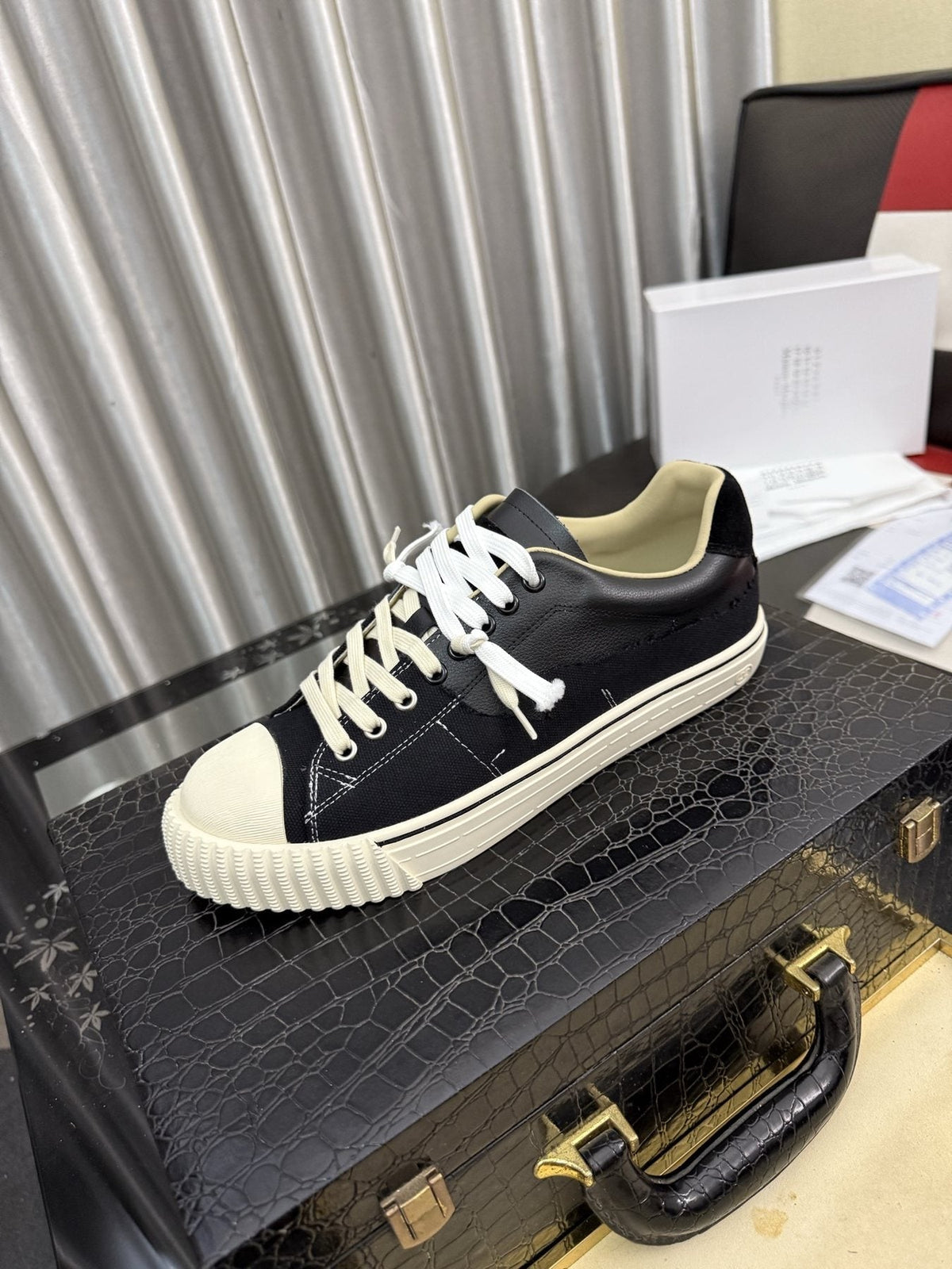 Maison Margiela Paneled Low-Top Sneakers — front