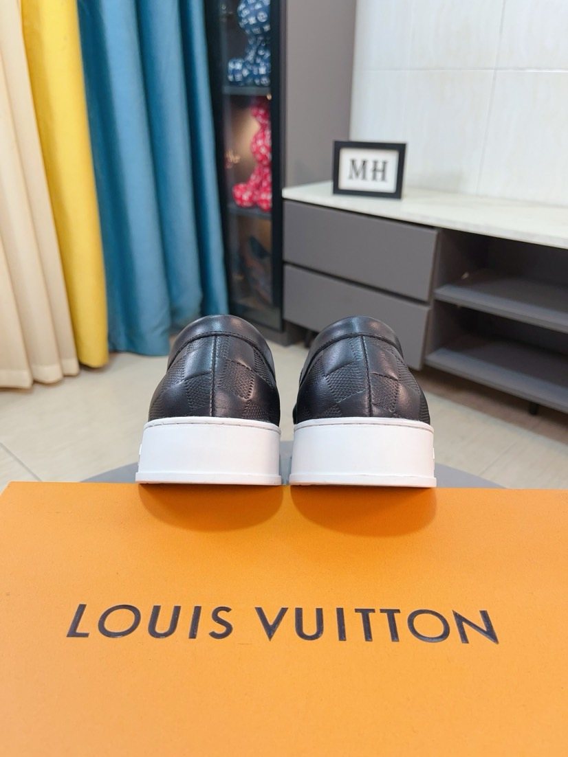 Louis Vuitton Check-Pattern Loafers — back