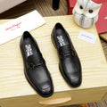 Salvatore Ferragamo Black Buckle Loafers — hero