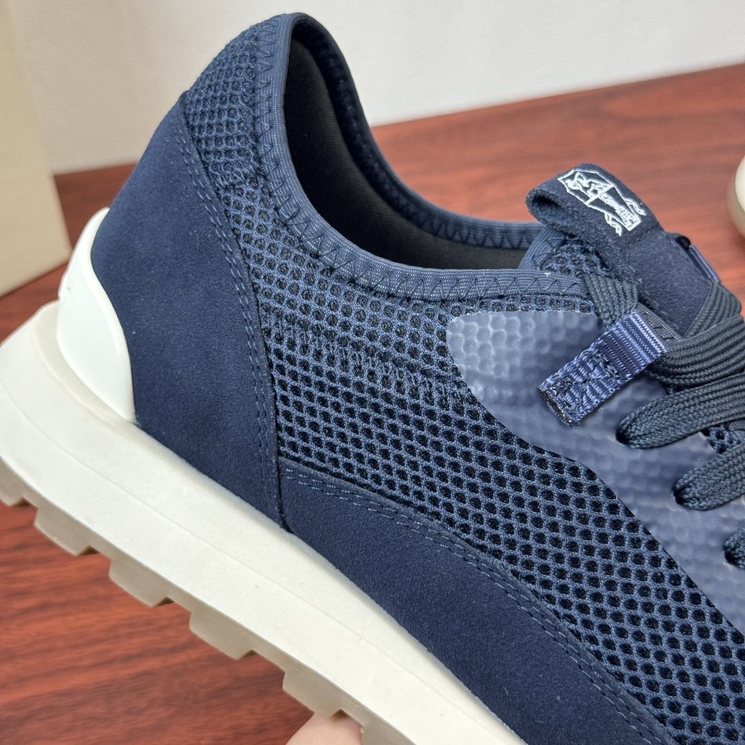 Brunello Cucinelli Mesh and Suede Sneakers — detail