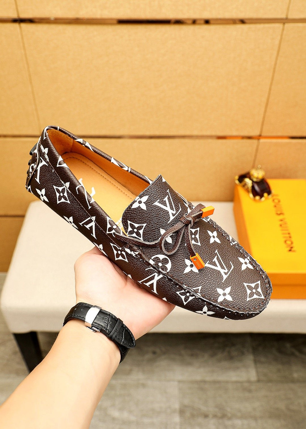 Louis Vuitton Monogram Driving Loafers — model