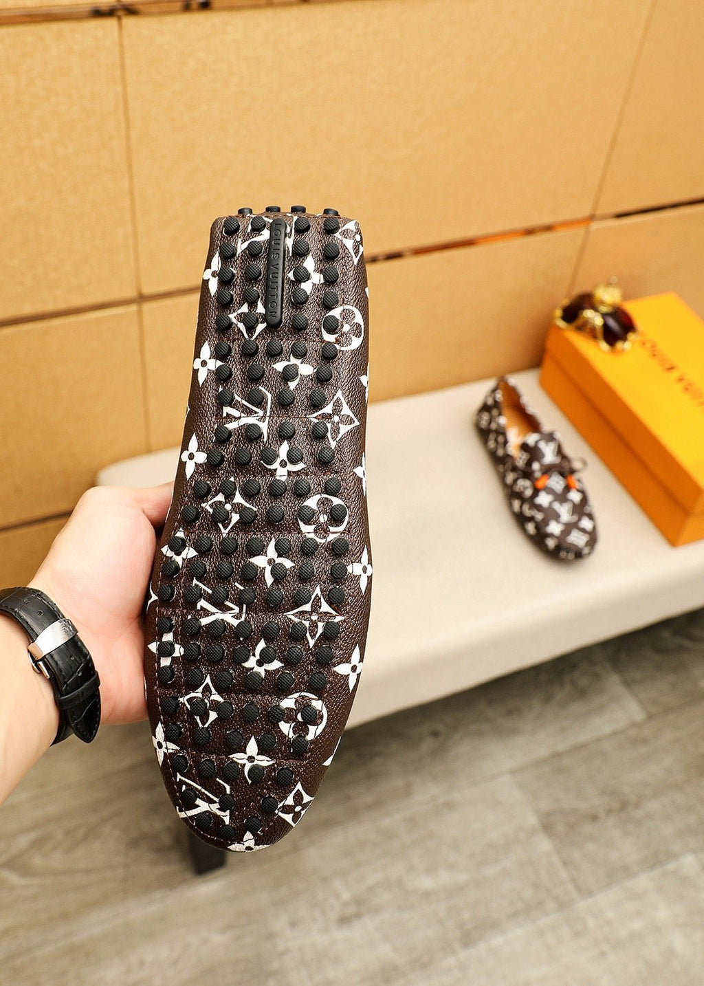Louis Vuitton Monogram Driving Loafers — side