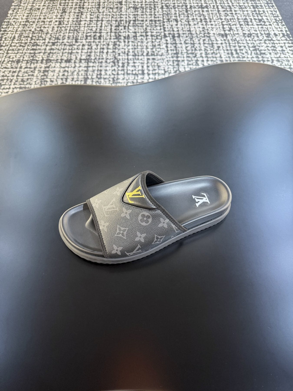 Louis Vuitton Monogram V Slide Sandals — side