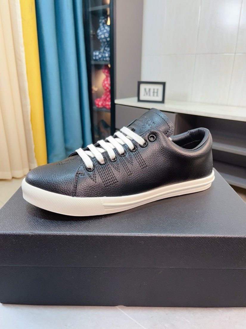 Prada Textured Low-Top Sneakers — front