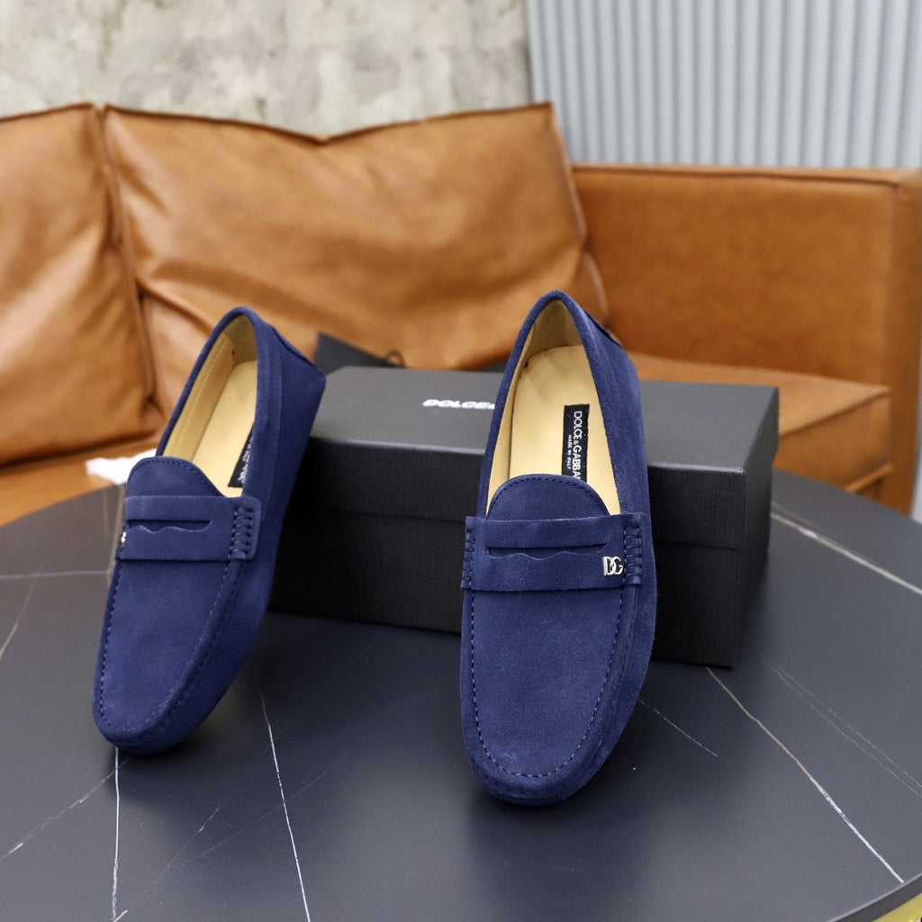 Dolce & Gabbana Men's Leather Penny Loafers — front