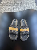 Louis Vuitton Patterned Strap Slide Sandals — hero