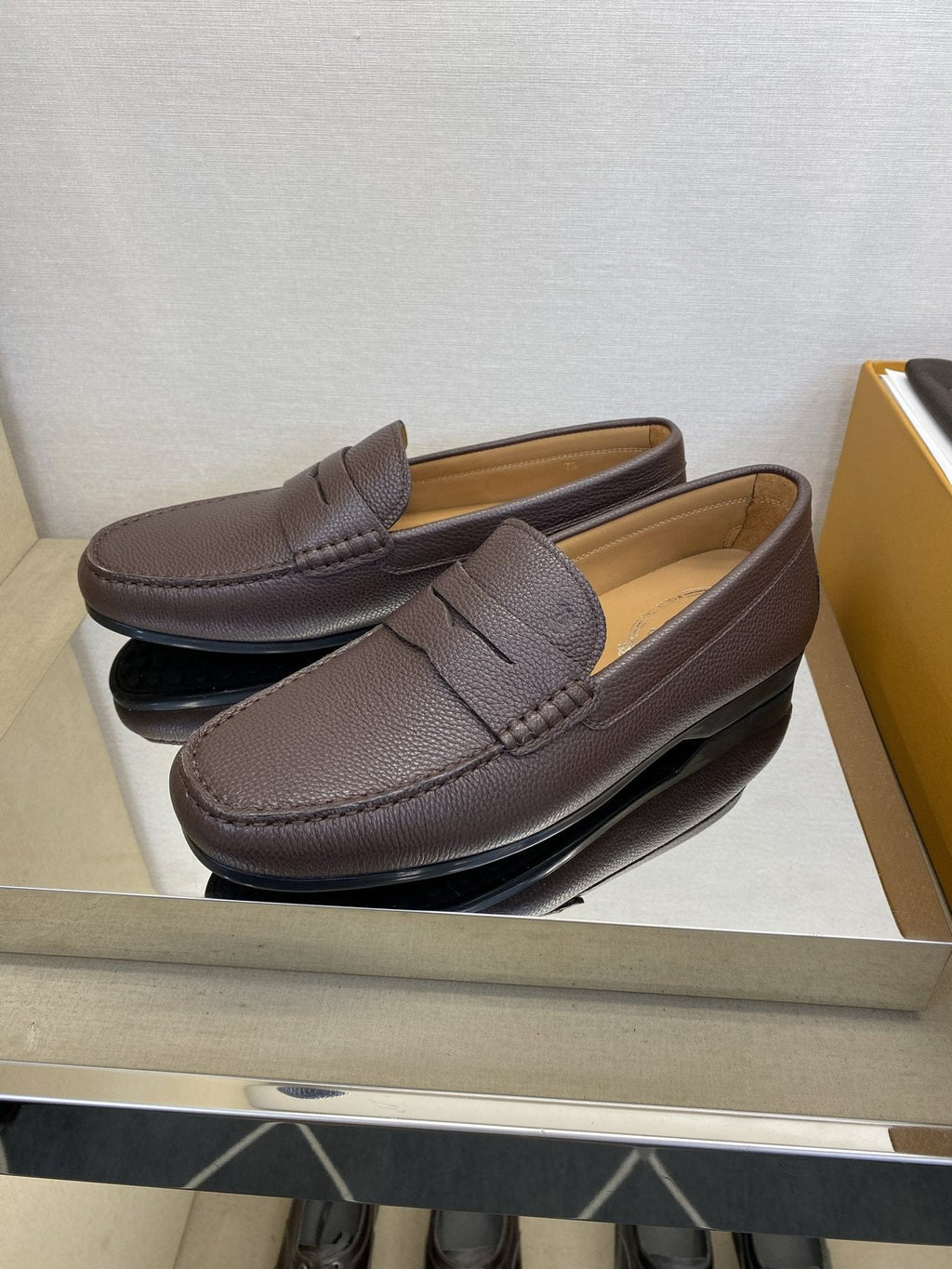 Tod's Textured Penny Loafers — side