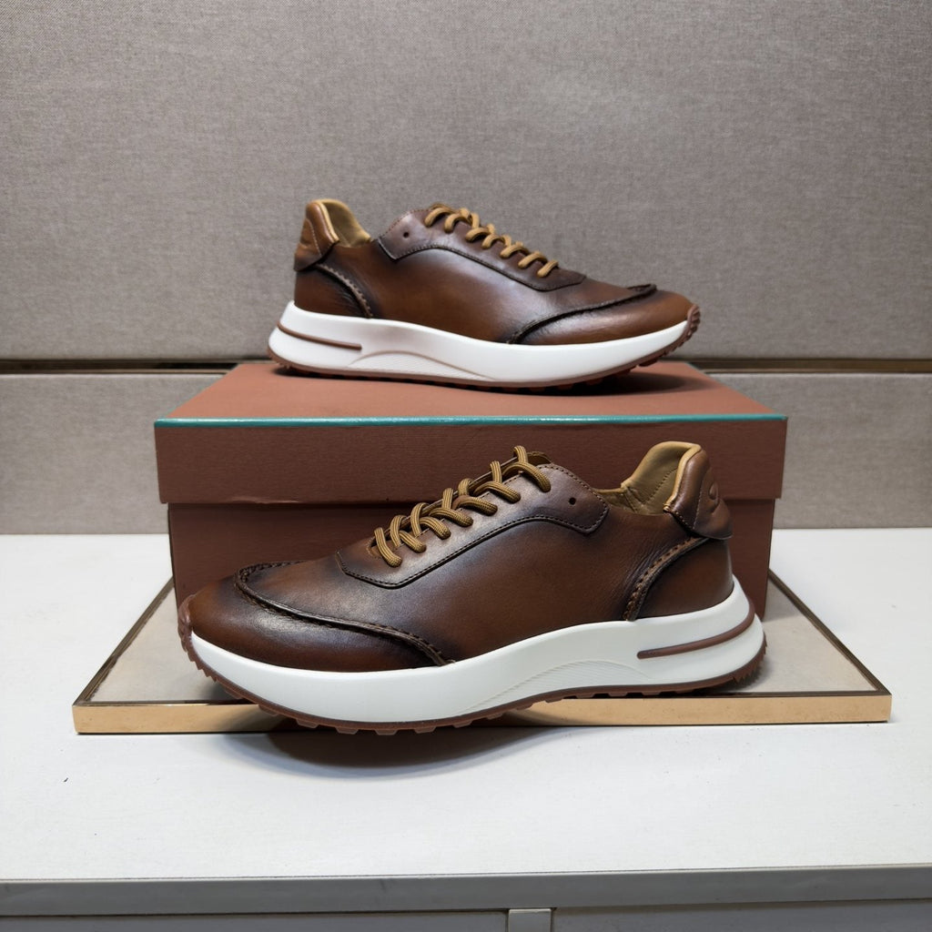 Loro Piana Black Leather Casual Sneakers — model