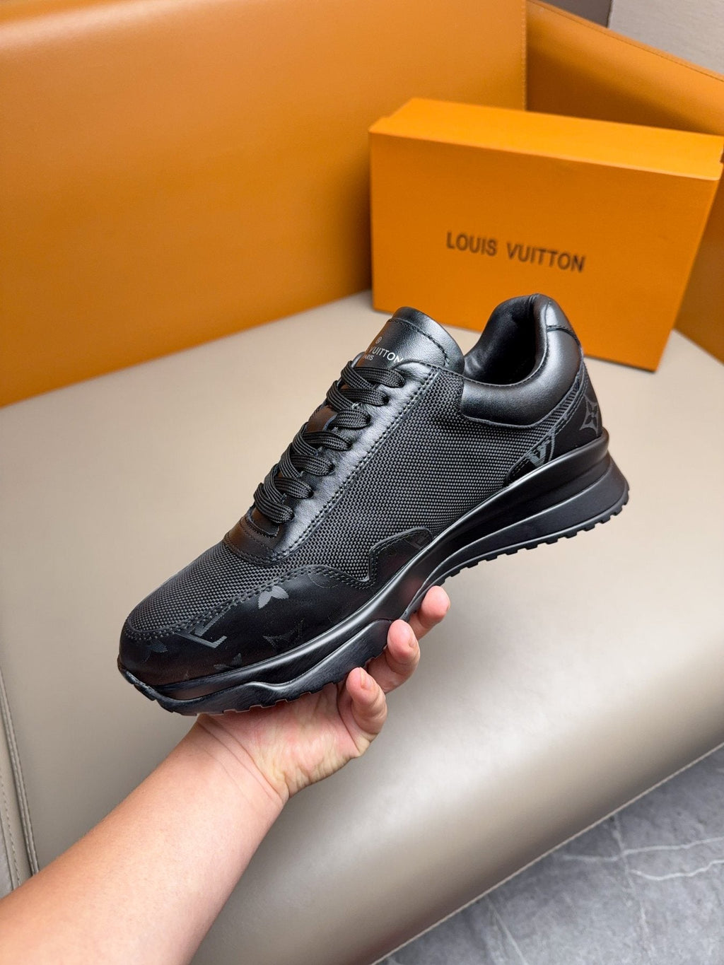 Louis Vuitton Patterned Low-Top Sneakers — side