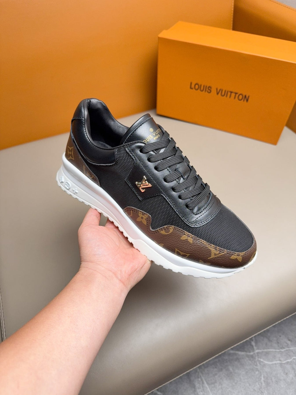 Louis Vuitton Patterned Low-Top Sneakers — side