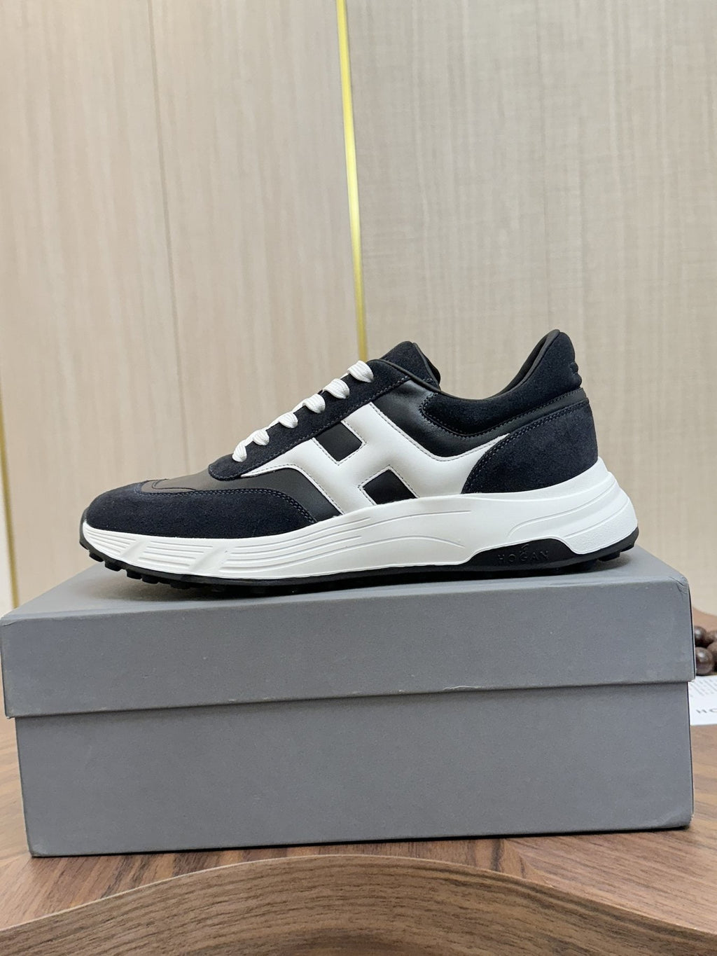Hogan H-Stripes Platform Sneakers — side