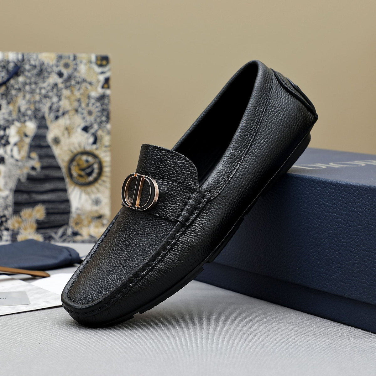 Dior CD Hardware Slip-On Loafers — side