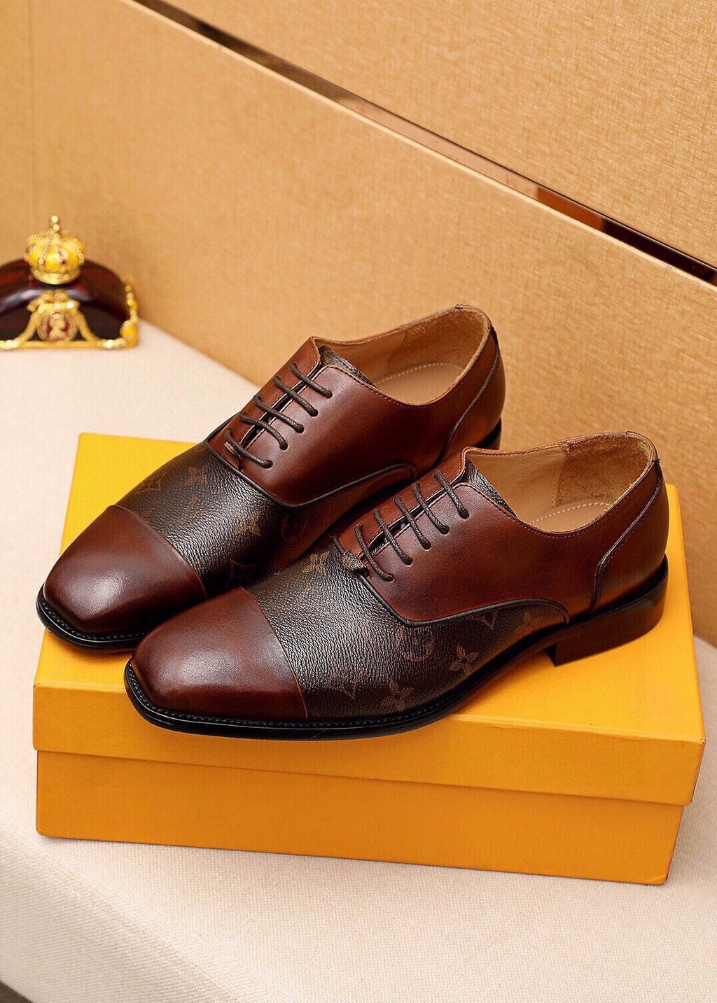 Louis Vuitton Monogram Lace-Up Dress Shoes — front