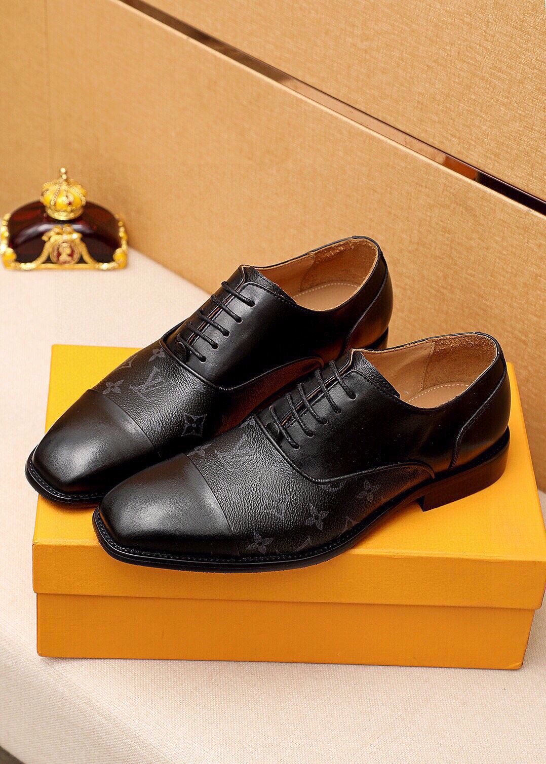 Louis Vuitton Monogram Lace-Up Dress Shoes — front