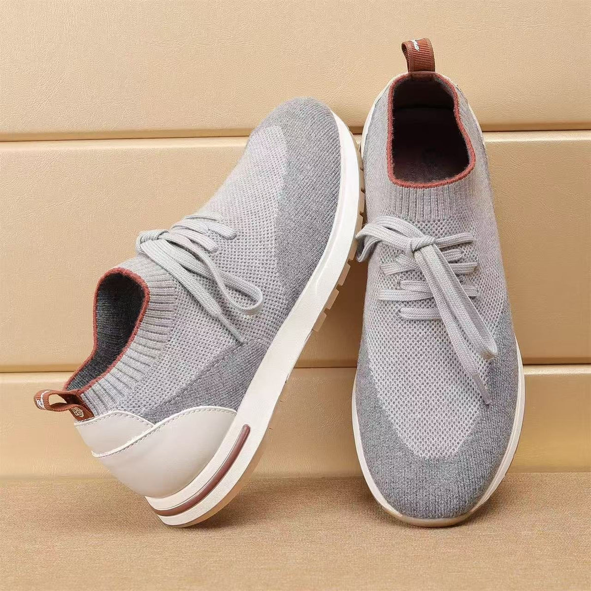 Loro Piana Flexy Walk Knit Sneakers — front