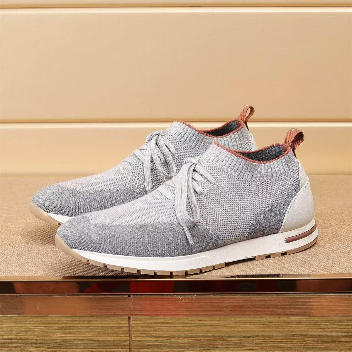 Loro Piana Flexy Walk Knit Sneakers — front