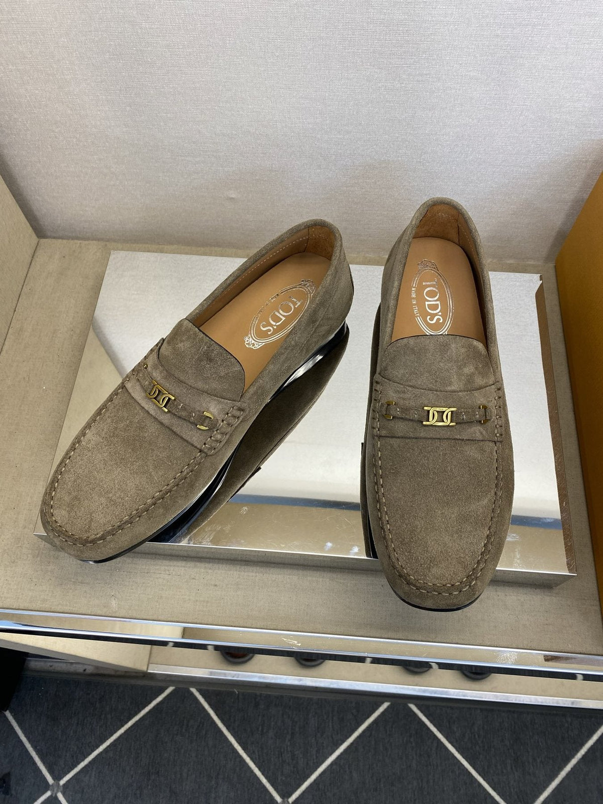 Tod's Gold-Tone Hardware Loafers — front