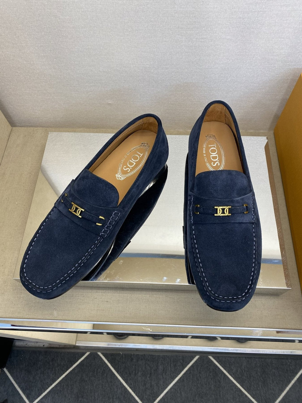 Tod's Gold-Tone Hardware Loafers — front
