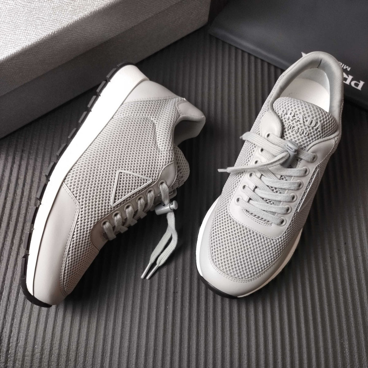 Prada Mesh Low-Top Sneakers — side