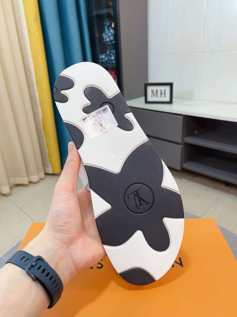 Louis Vuitton Embossed Men's Slide Sandals — side