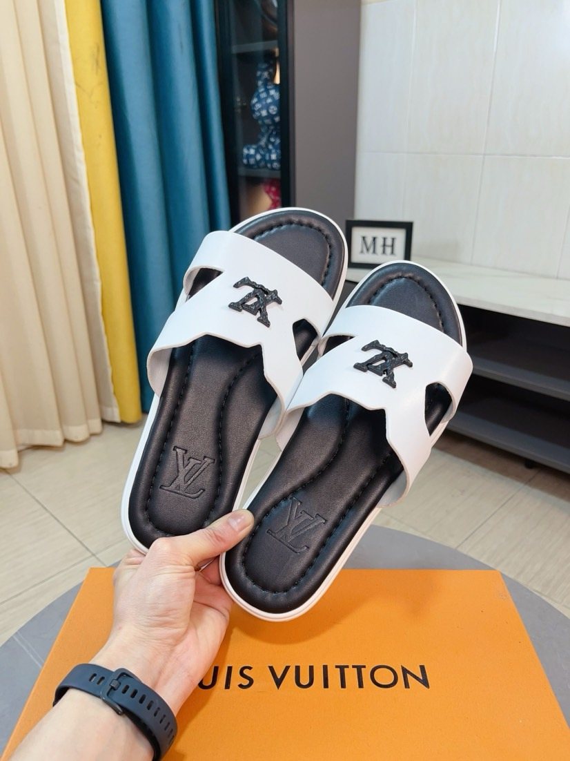 Louis Vuitton Embossed Men's Slide Sandals — hero