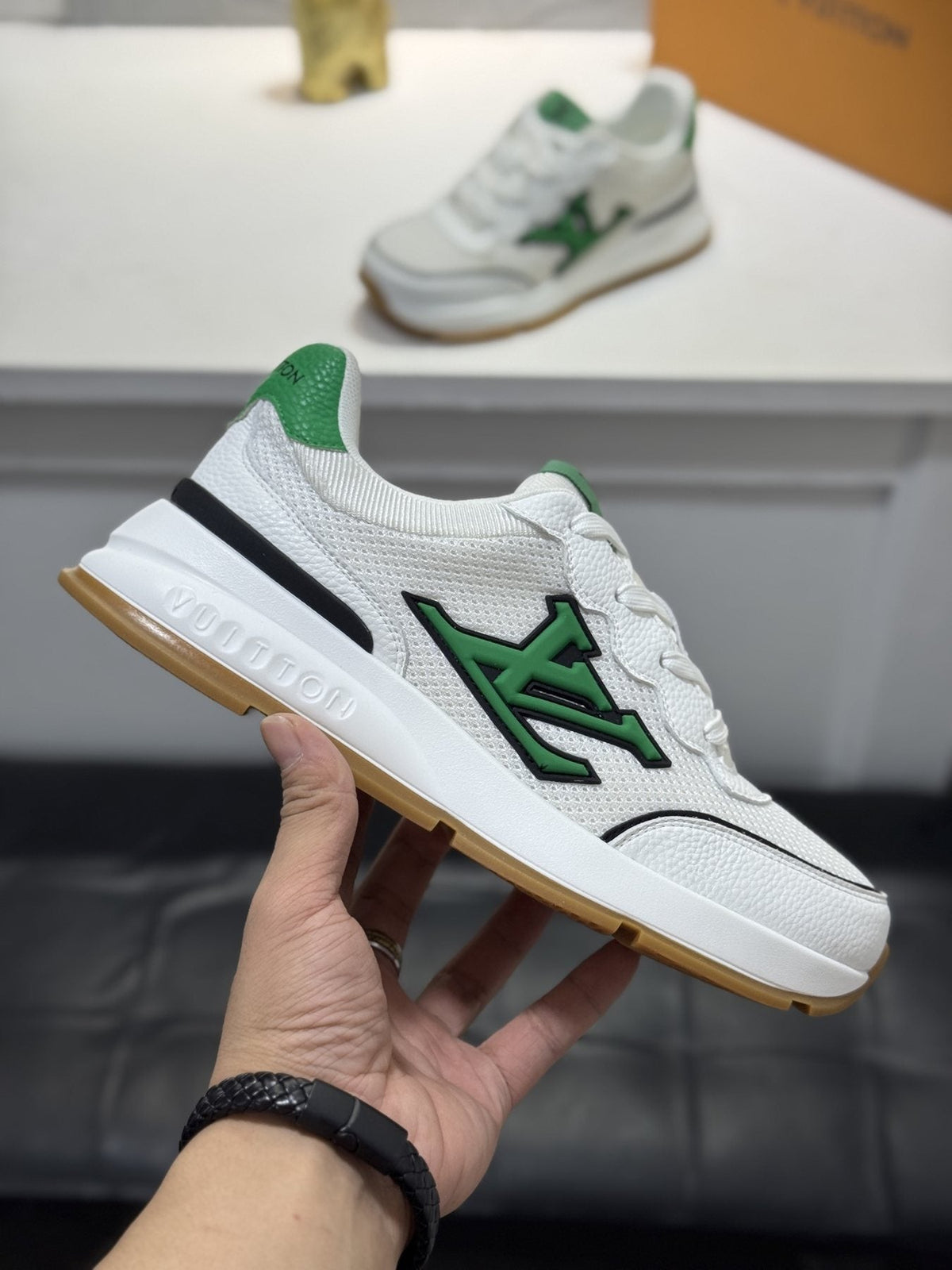 Louis Vuitton Low-Top Logo Sneakers — side