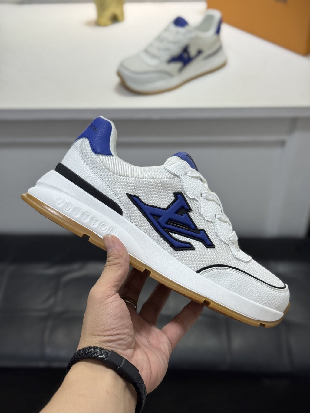 Louis Vuitton Low-Top Logo Sneakers — side