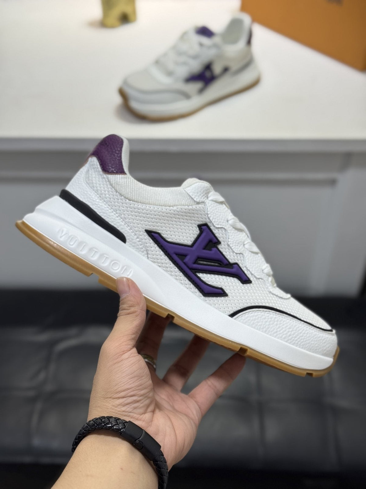 Louis Vuitton Low-Top Logo Sneakers — side