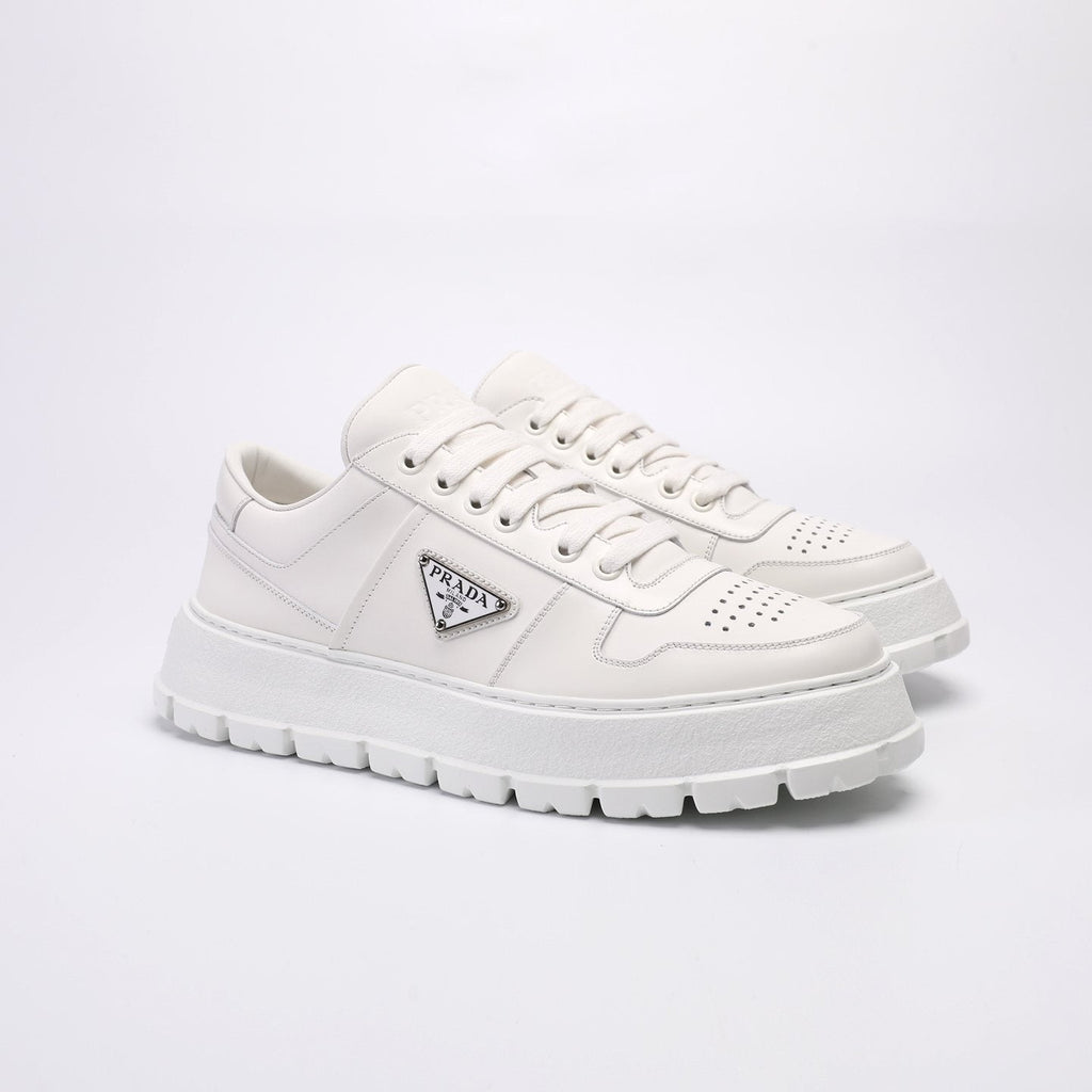 PRADA Triangle Plaque Low-Top Sneakers — front