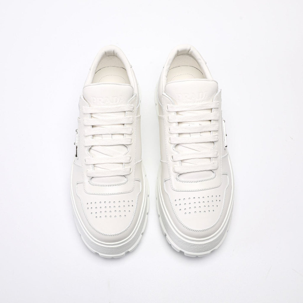 PRADA Triangle Plaque Low-Top Sneakers — front