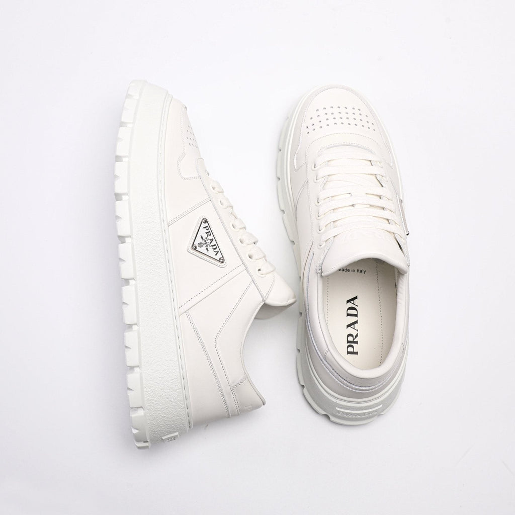 PRADA Triangle Plaque Low-Top Sneakers — side