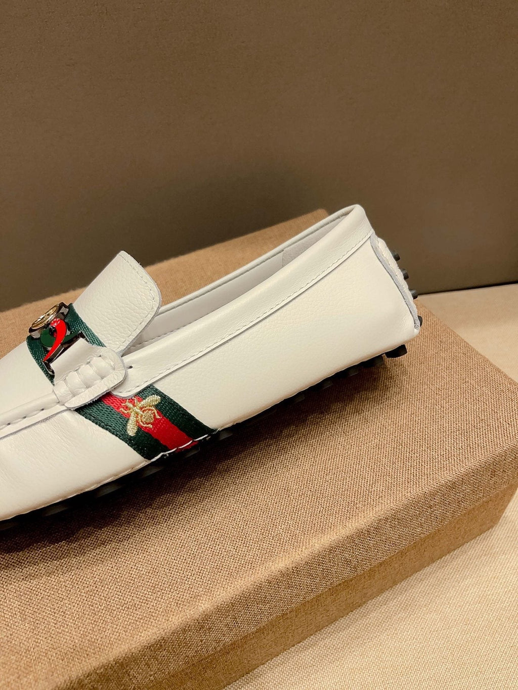 Gucci Web Accent Driving Loafers — back