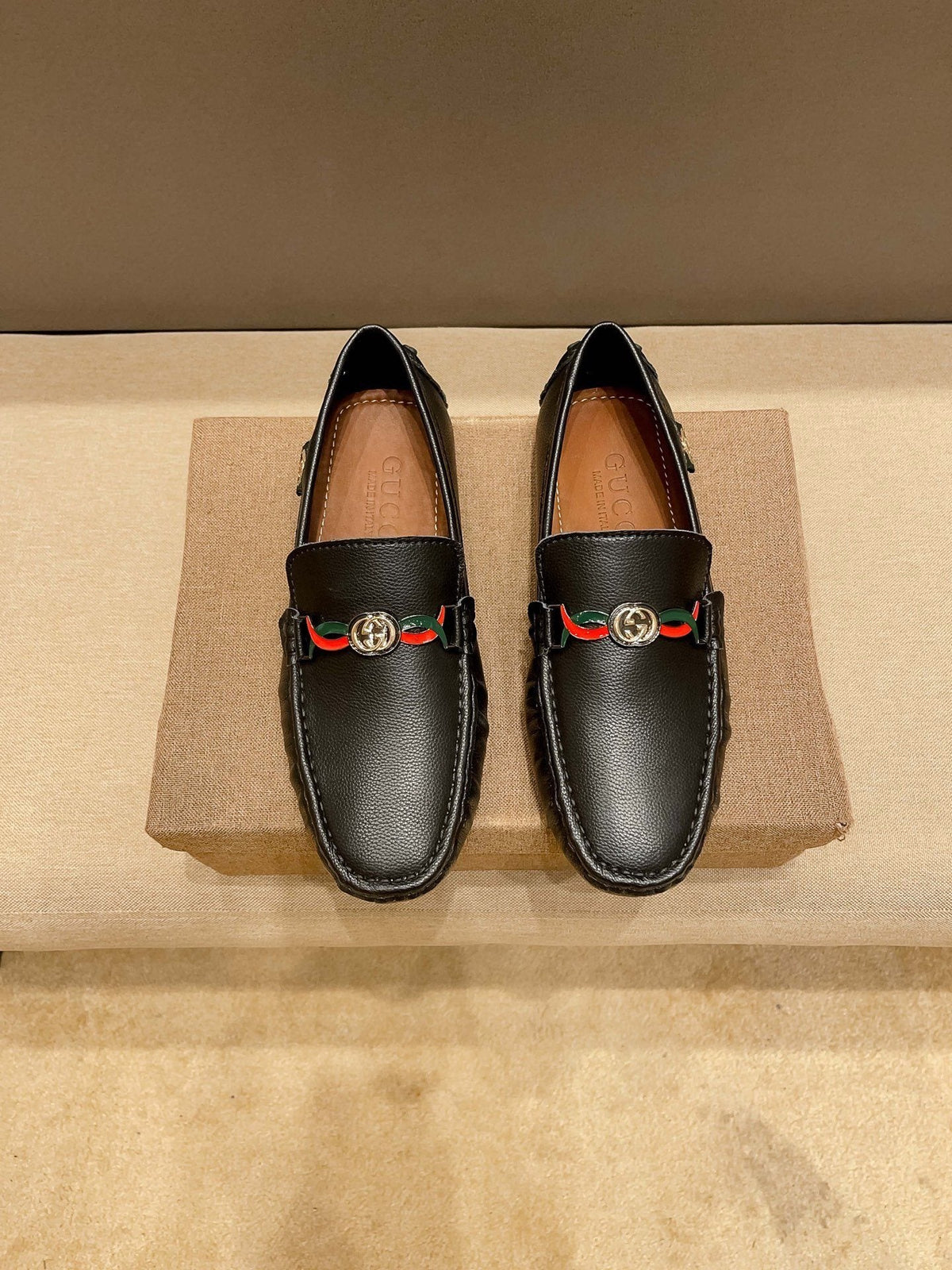 Gucci Web-Accent Driving Loafers — hero