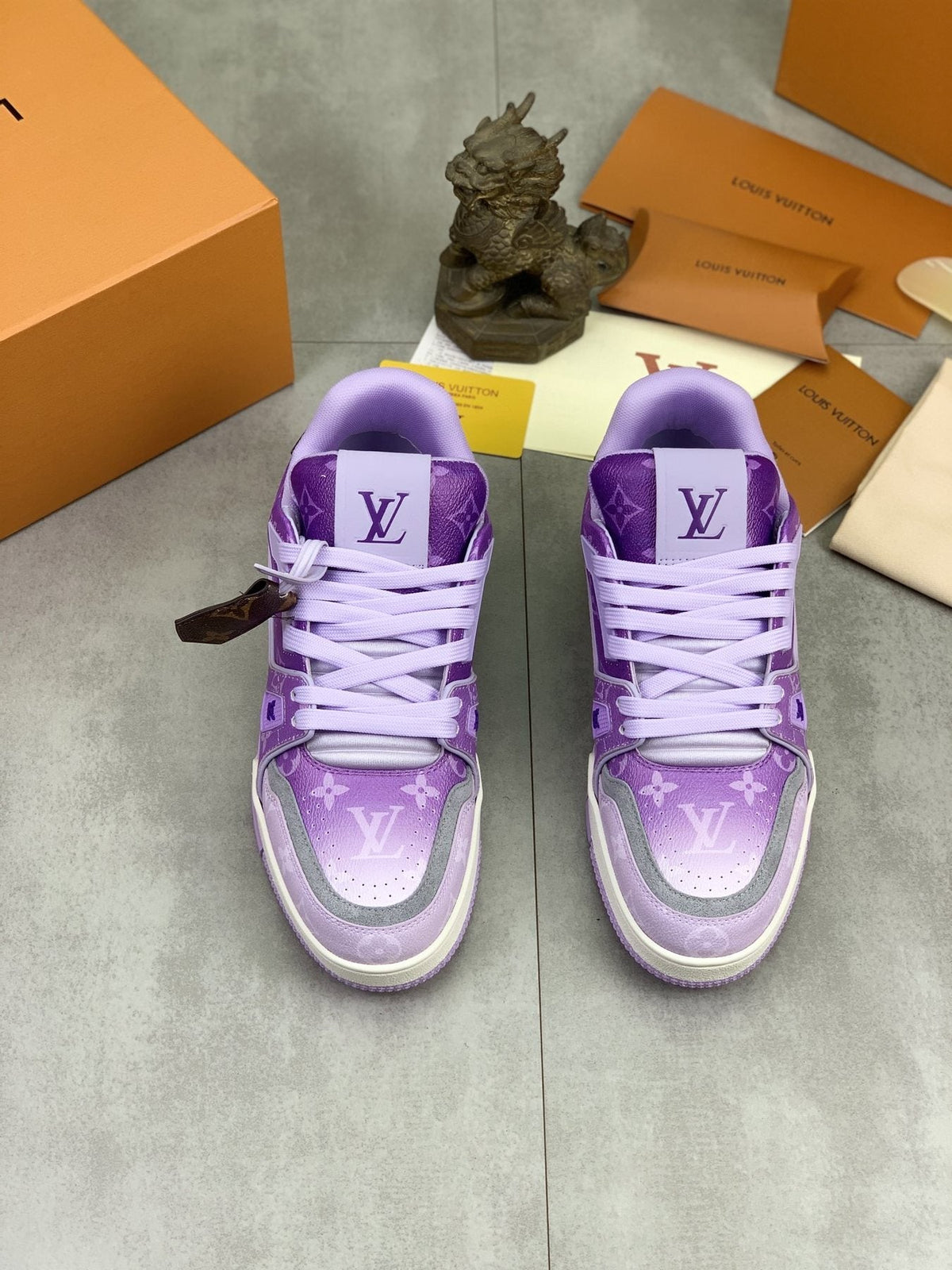 Louis Vuitton Lavender Purple Low-Top Sneakers — front