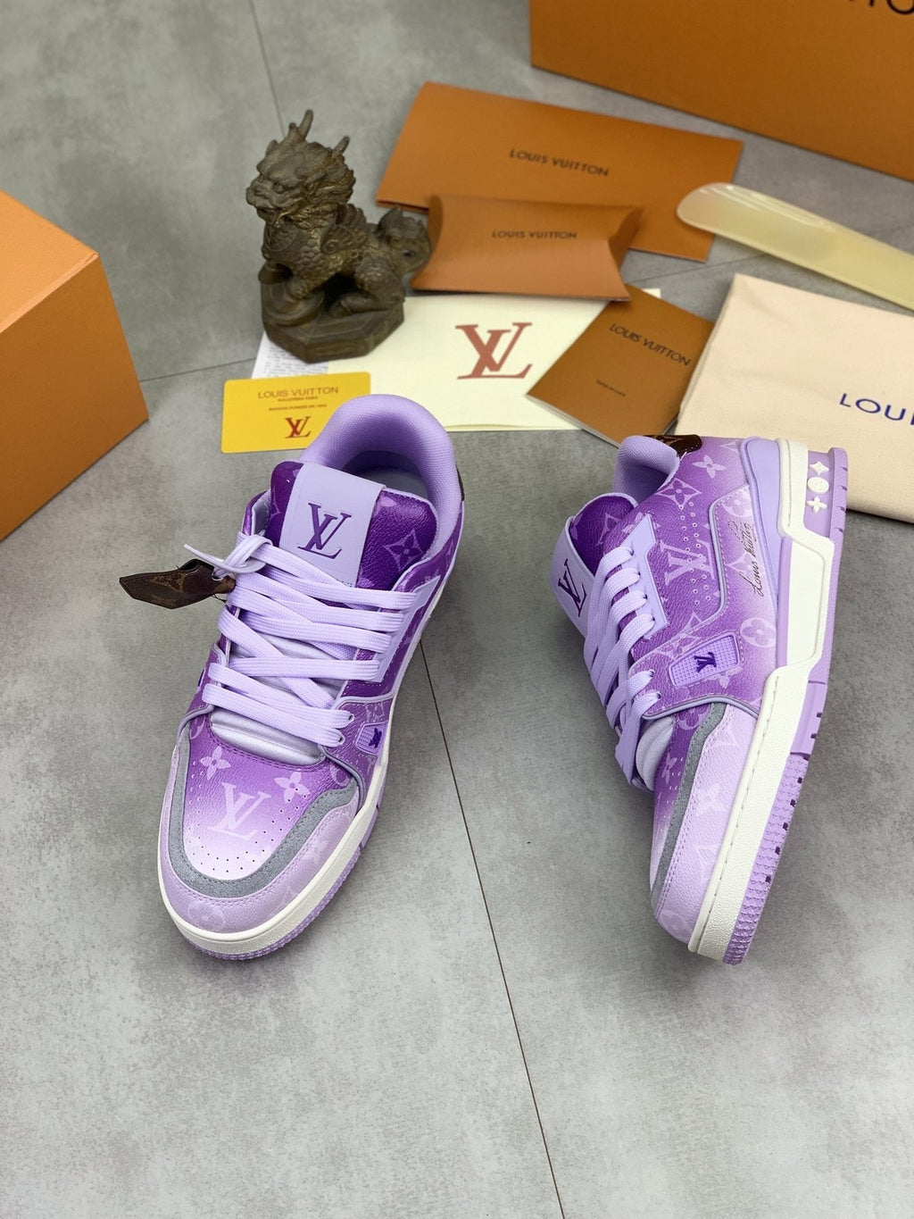 Louis Vuitton Lavender Purple Low-Top Sneakers — front