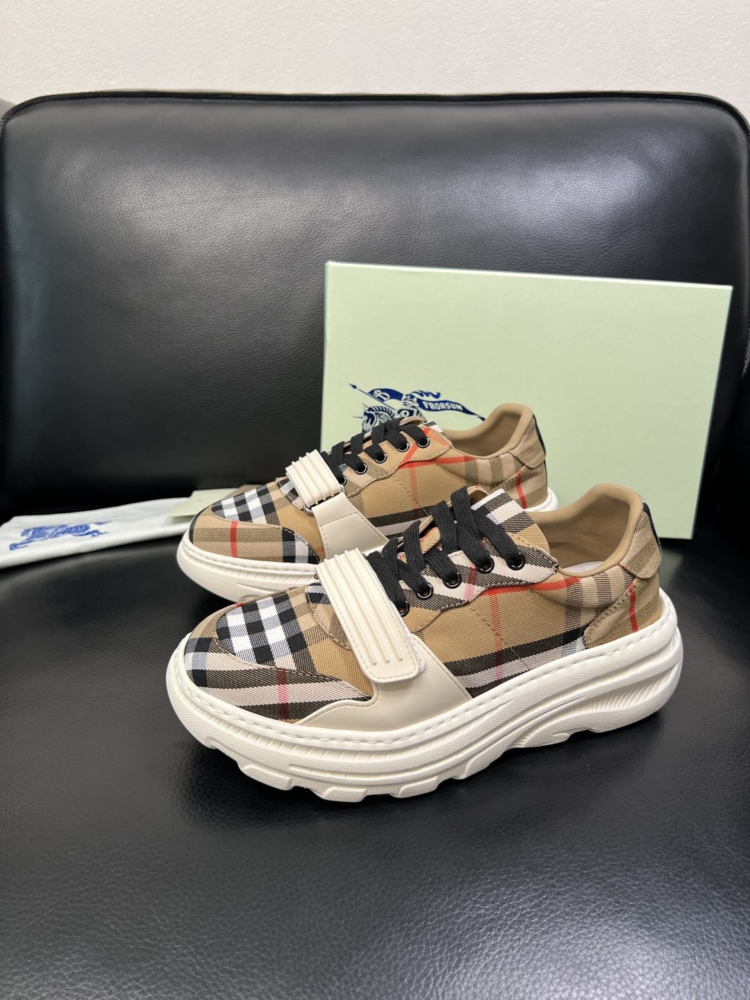 Burberry Check Low-Top Sneakers — front