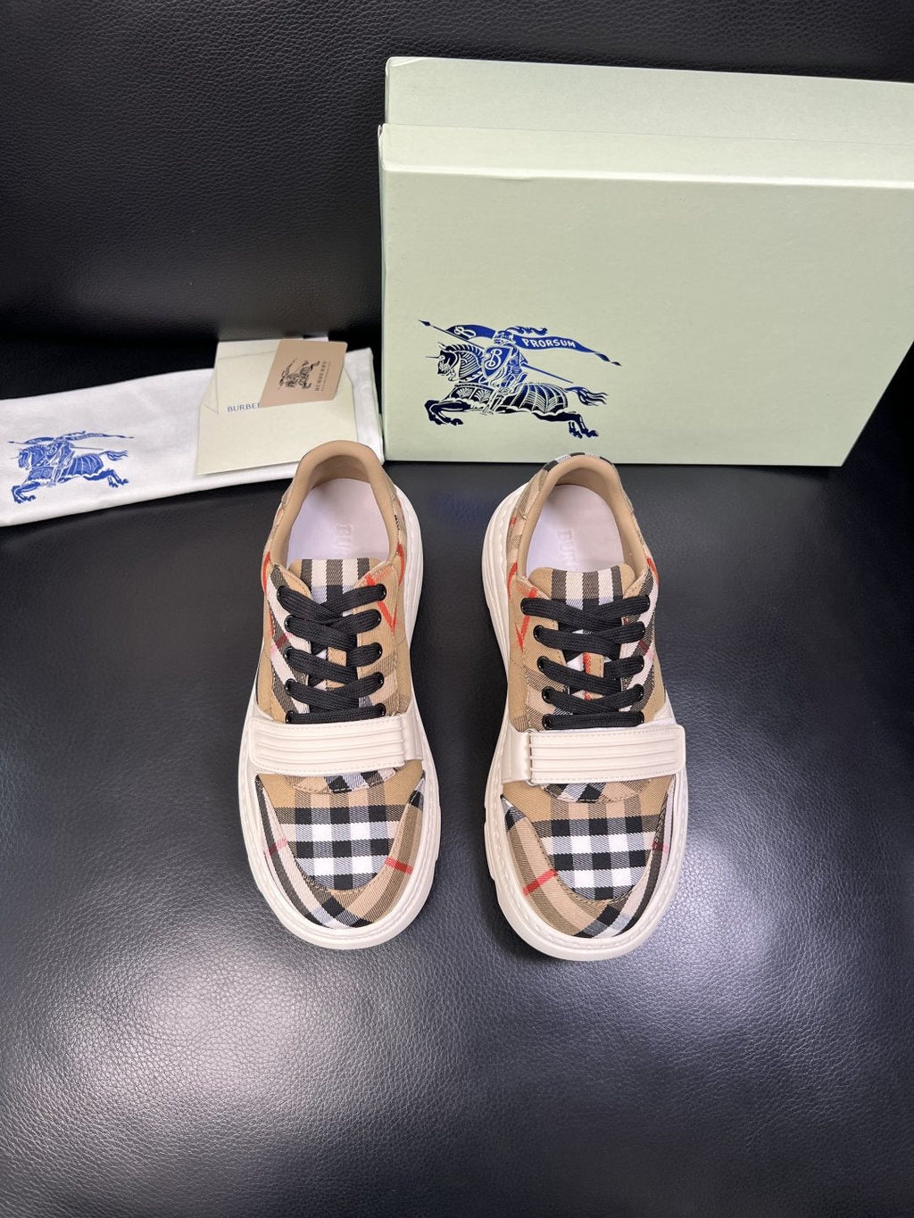 Burberry Check Low-Top Sneakers — front