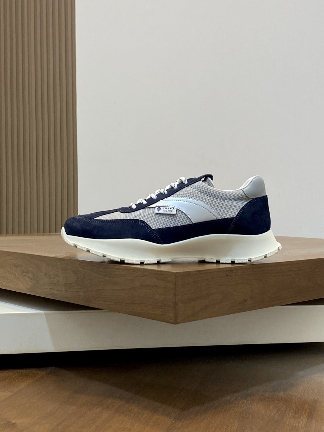 Prada Geometric Panel Sneakers — hero