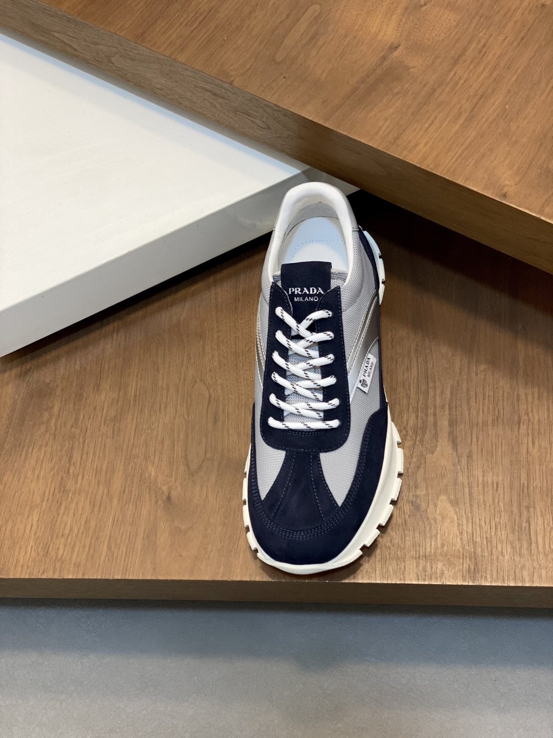 Prada Geometric Panel Sneakers — front