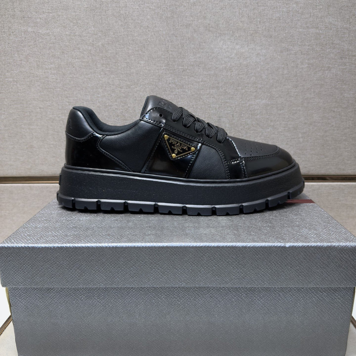 Prada Paneled Low-Top Sneakers — side