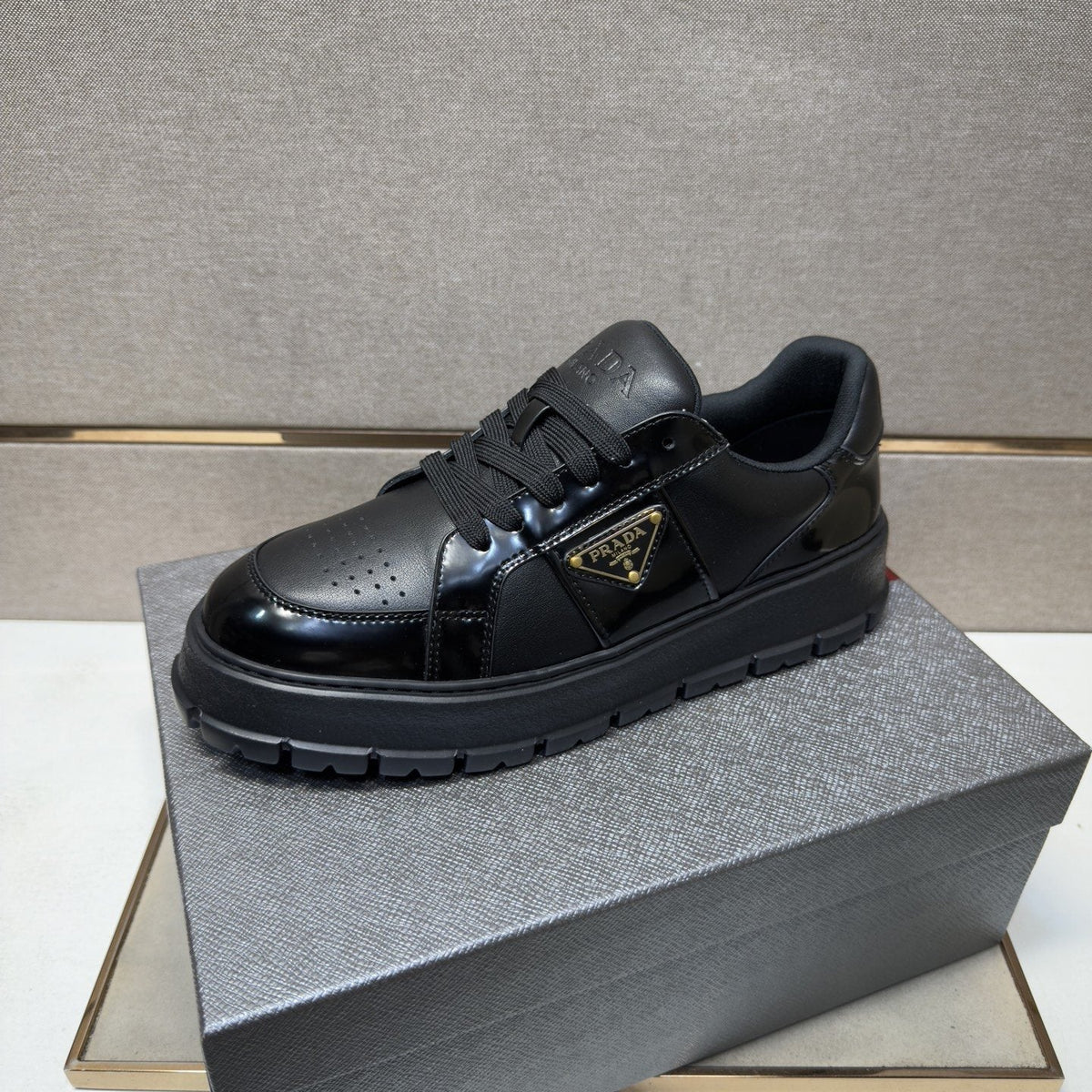 Prada Paneled Low-Top Sneakers — side