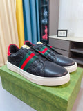 Gucci Black Stripe Low-Top Sneakers — hero