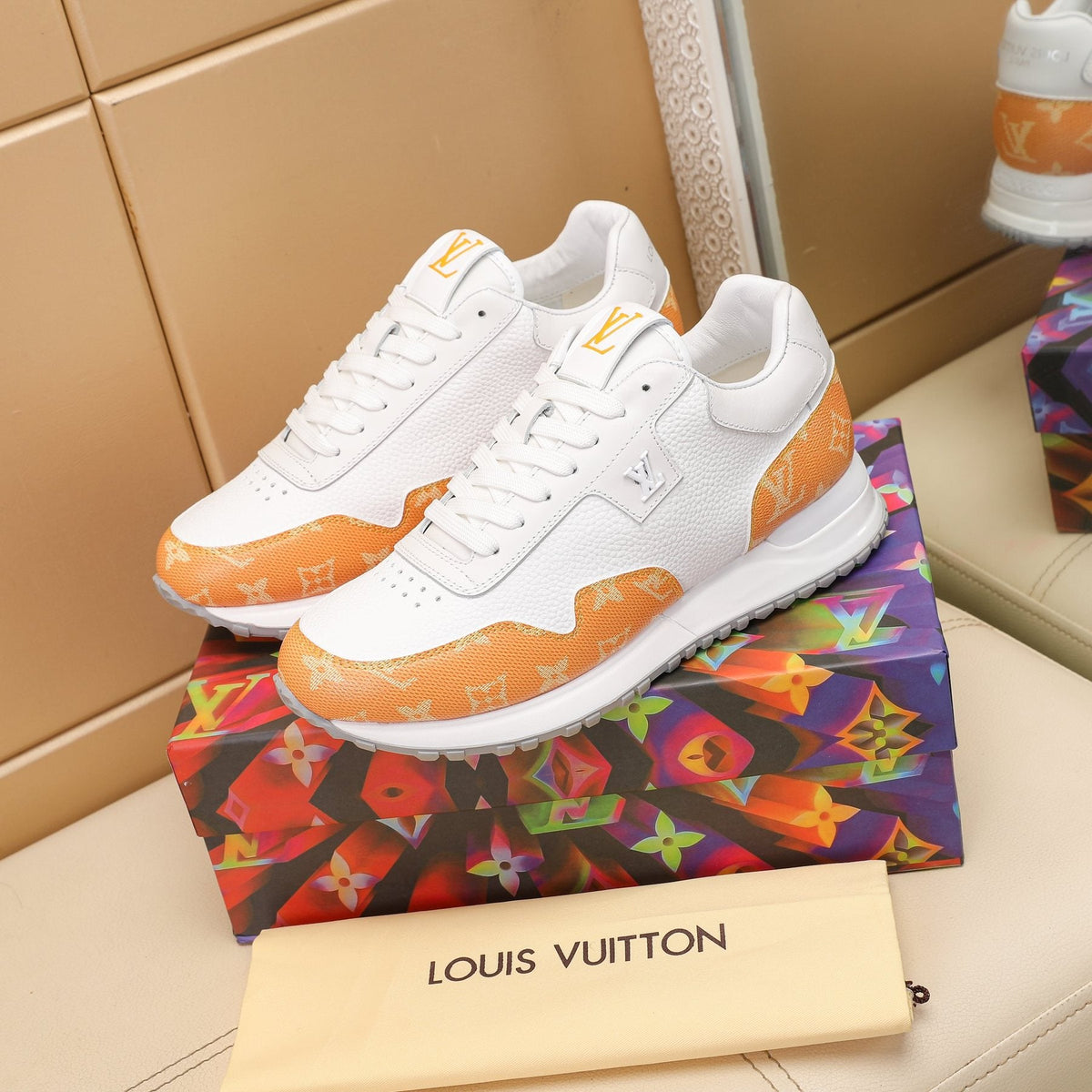 Louis Vuitton Run Away Monogram Sneakers — front