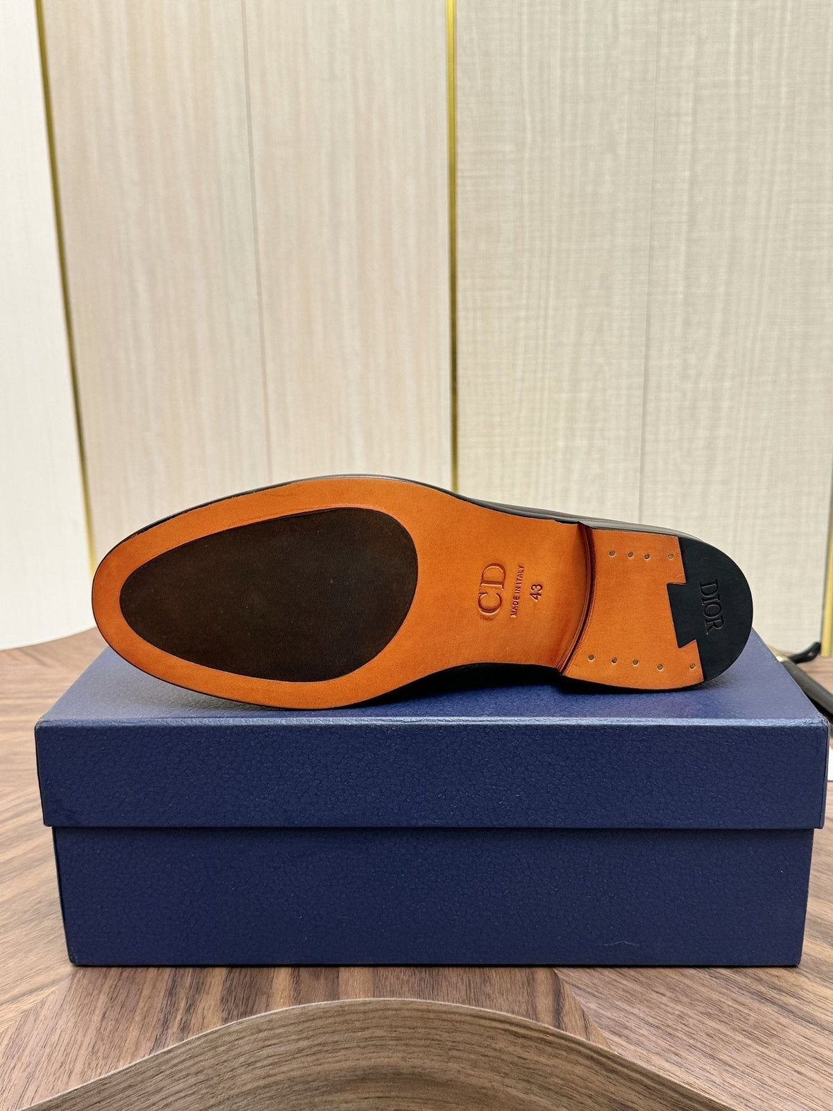 Dior Leather Penny Loafers — back