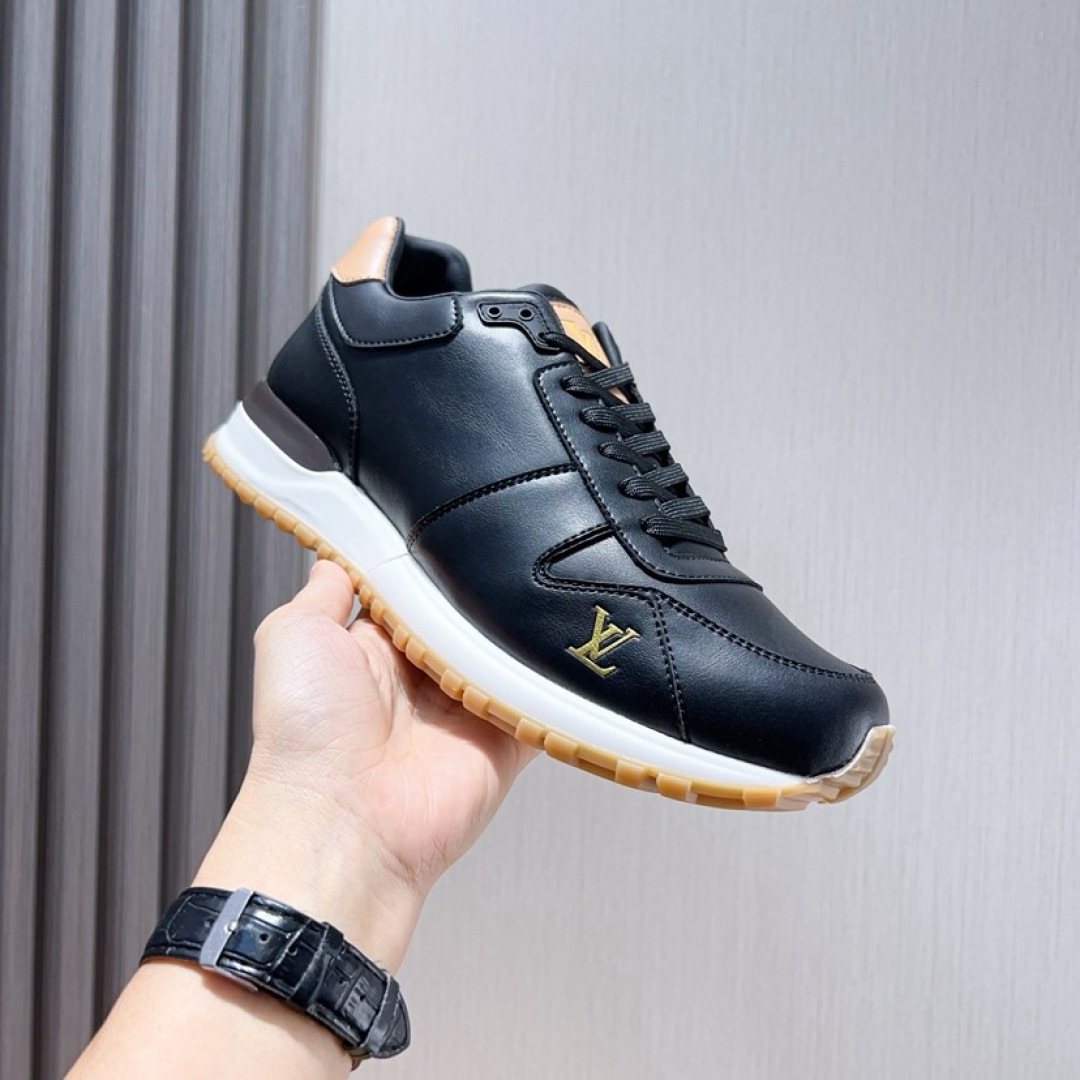 Louis Vuitton Two-Tone Low-Top Sneakers — model