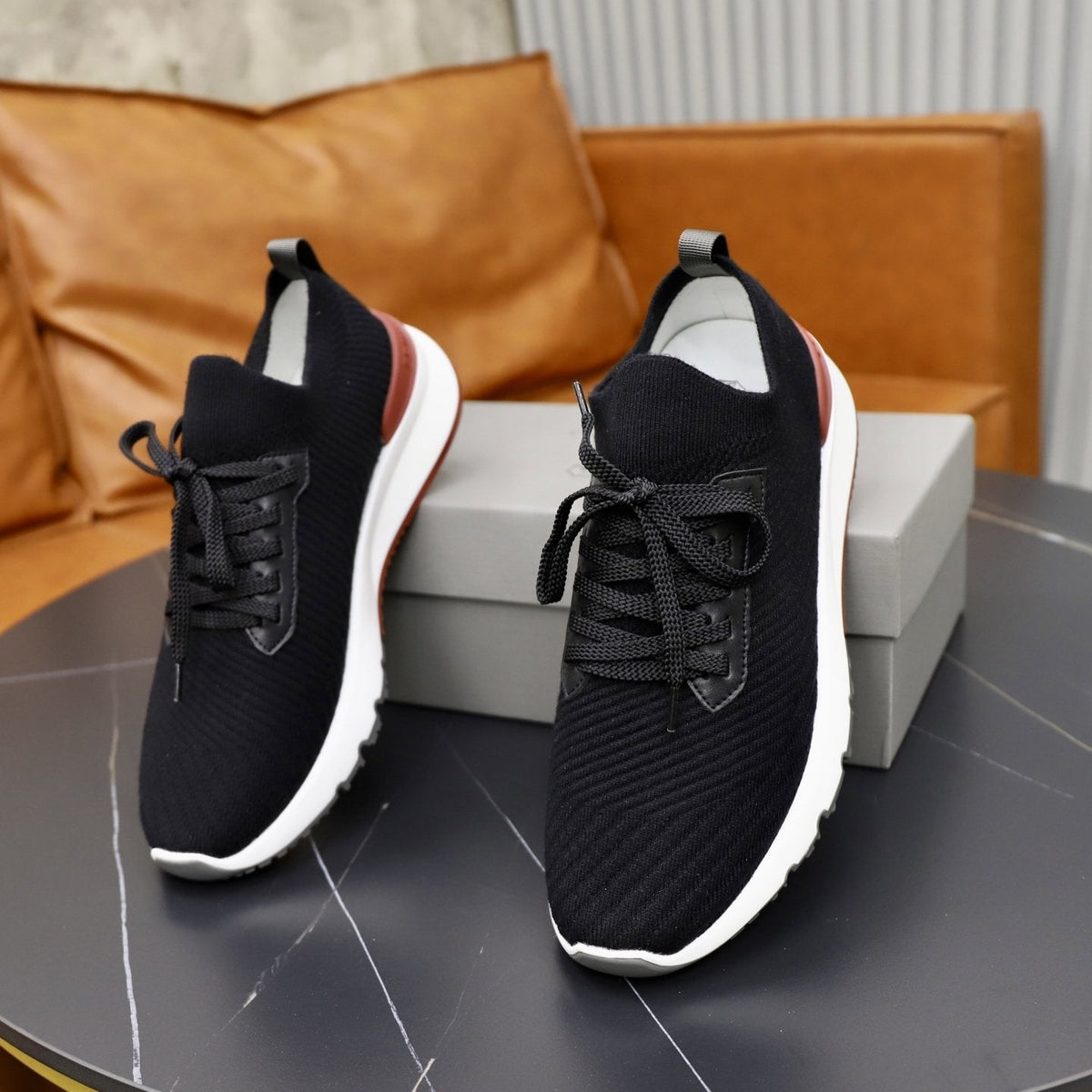 Brunello Cucinelli Textured Low-Top Sneakers — front